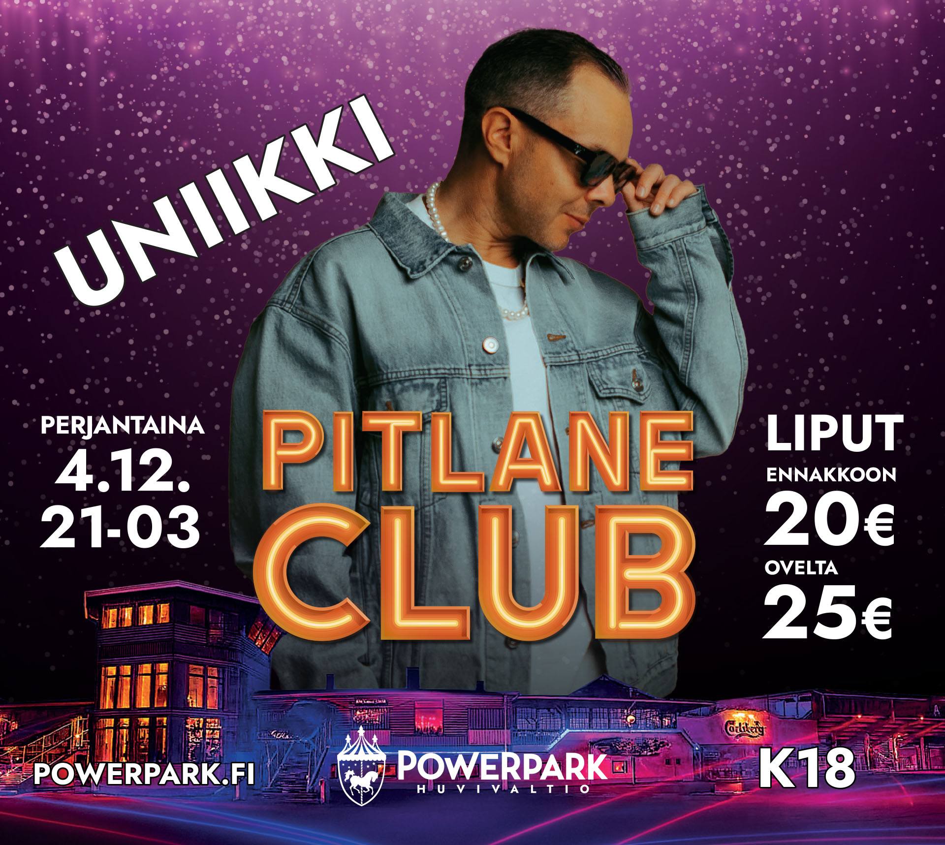 Pitlane Club - 4.12. - Joulukuun bileet feat. Uniikki